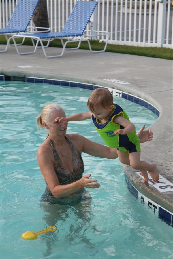 Jumping in the pool