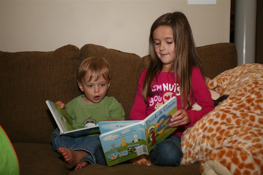 Reading time with Bella…